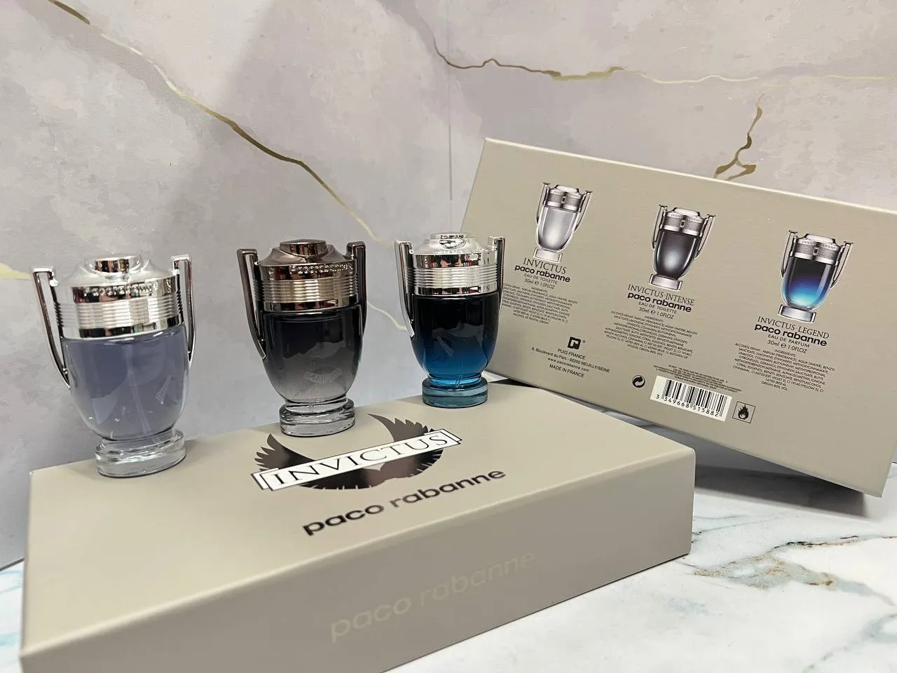 Мужской подарочный набор Paco Rabanne Invictus 3 по 30 мл 1