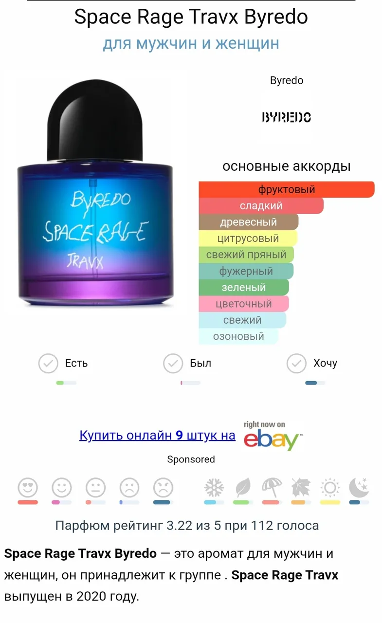 Реплика Byredo Space Rage Travx Byredo edP 100 мл8680
